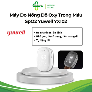 Máy đo oxy đầu ngón tay màn hình OLED Spo2 Yuwell YX102 và cảm biến tốc độ cao chính hãng