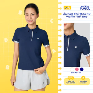 Áo Polo Nữ Yody Thể Thao Waffle Phối Nẹp chạm mát tức thì WAPO26A012