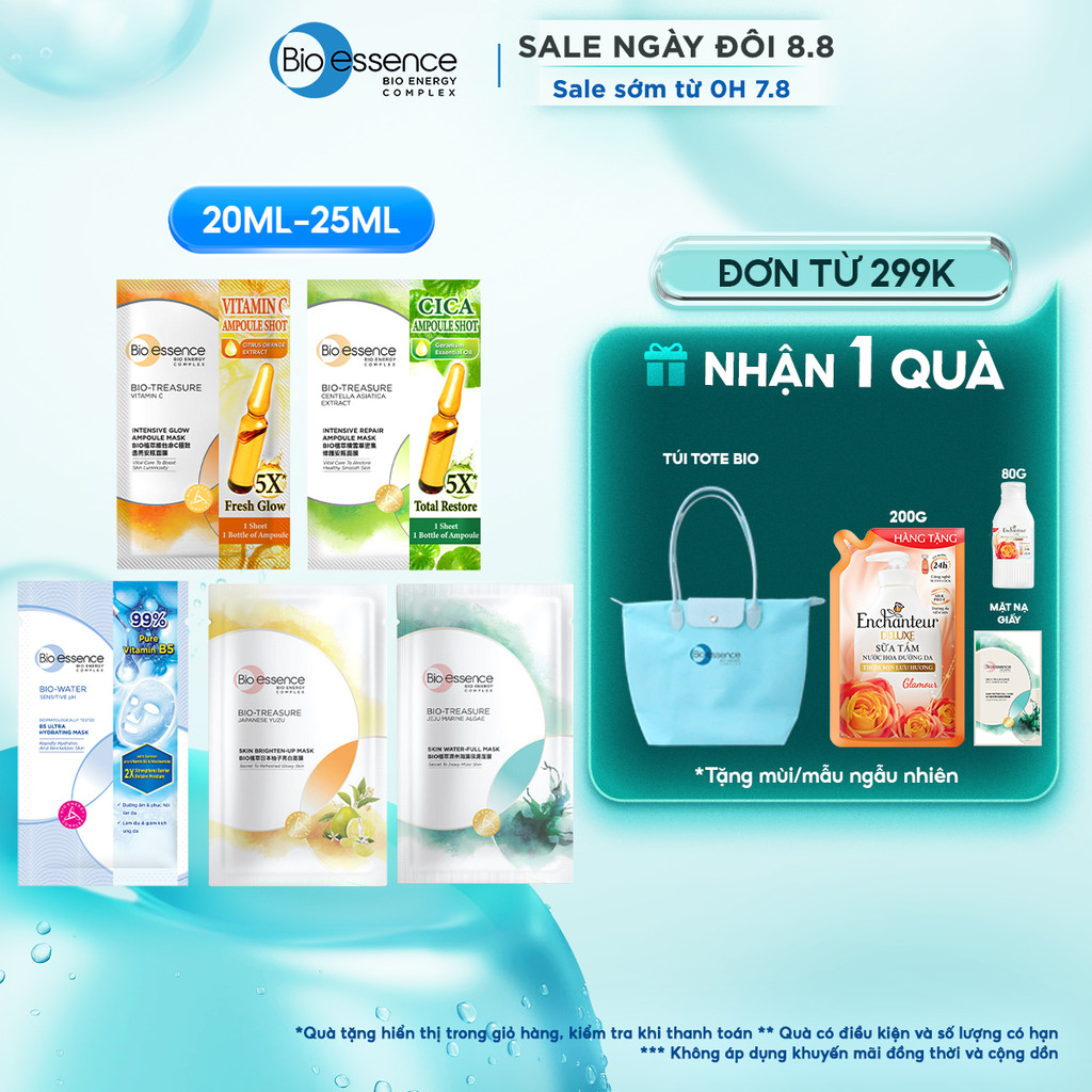 Mặt Nạ Bio-essence Tảo Biển Jeju Dưỡng Da Ẩm Mượt 25ml