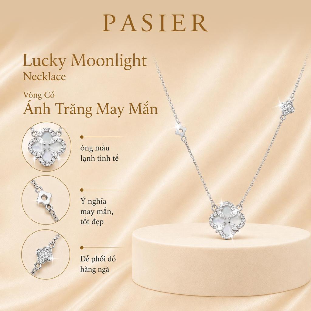 Vòng cổ mặt dây chuyền hoa phong cách Hàn Quốc PAIER dành cho nữ, dễ kết hợp, đẹp khi đi làm, hẹn hò, tiệc tùng, đi kèm hộp.