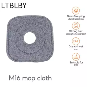 LTBLBY 1 Cây lau nhà tự giặt, Cây lau nhà lau nhà có thể giặt được thay thế vải, Cây lau nhà xoay 360 thời trang Tấm lau nhà cho cây lau nhà M16