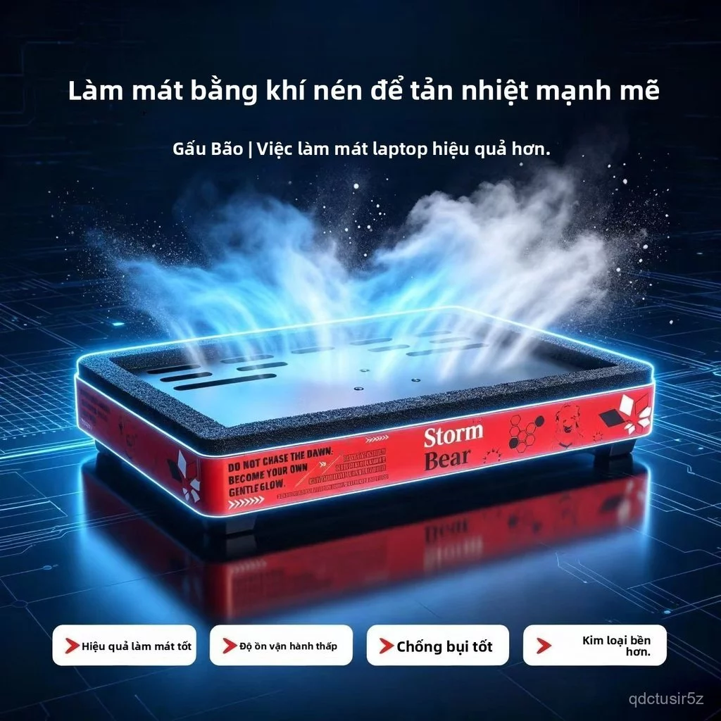 Tản nhiệt laptop bằng áp suất không khí Storm Bear, Tản nhiệt laptop chơi game bằng kim loại lỏng
