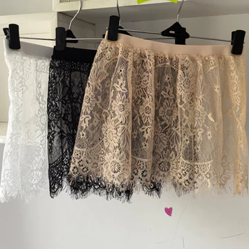 chân váy ren váy ngắn nữ Váy nữ, váy ren xuyên thấu, váy che rắm, áo len thời trang, váy ngắn viền giả