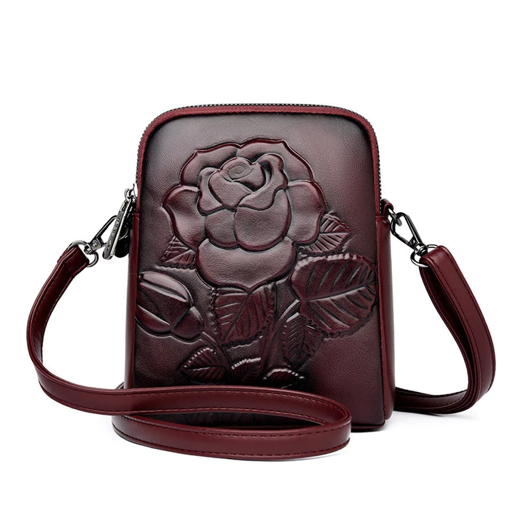 Women's Elegant Genuine Leather Handbag – Mini, for Parties – 4
