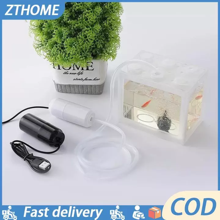 (COD) Máy bơm không khí USB Bể cá Máy nén khí im lặng Bể cá Máy tạo oxy Mini cầm tay Máy sục khí oxy Phụ kiện bể cá