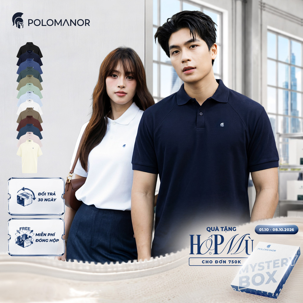 [BEST SELLER] Áo polo nam cao cấp BASIC DIAMOND, POLO QUỐC DÂN vải CVC Diamond, sang trọng - POLOMANOR