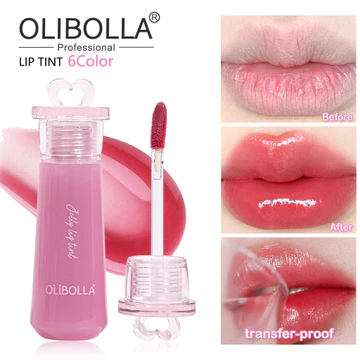 OLIBOLLA Cốc Chống Dính Nước Bóng Son Bóng Dưỡng Ẩm Dưỡng Ẩm Lâu Dài Khóa Màu Thạch Son Bóng Thủy Tinh Son Bóng Son Bóng Son Bóng