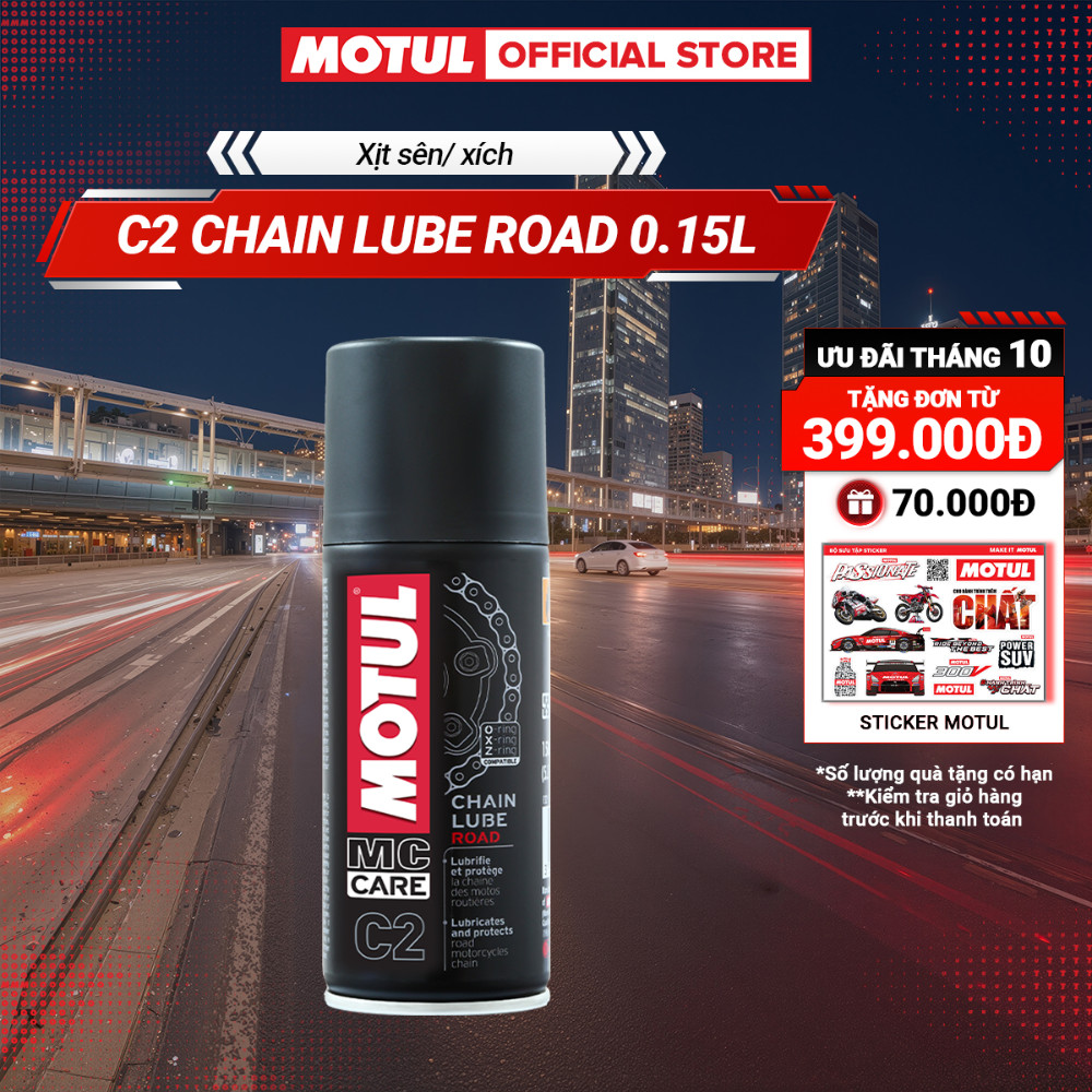 Xịt sên / xích MOTUL C2 CHAIN LUBE ROAD 0.15L
