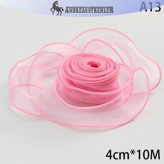 Onetimingfine 10M Đuôi Cá Sợi Ruy Băng Cho DIY Nơ Tóc Trang Trí Bó Hoa Quà Tặng Gói Chất Liệu Sóng Lụa Ruy Băng Trang Trí VN