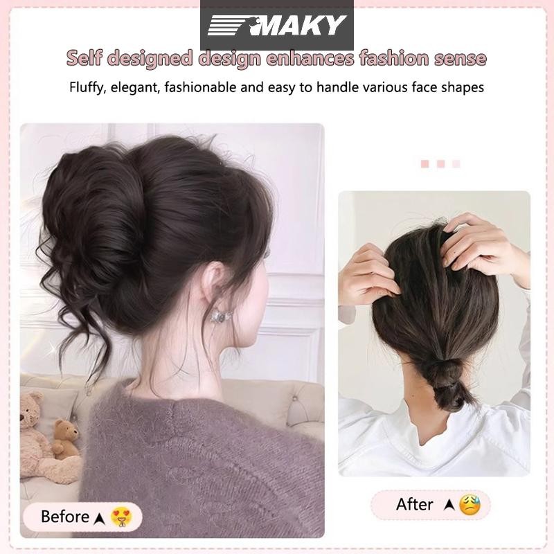 Newwellknownepic Tổng Hợp Tóc Bun Lông Tơ Xoăn Sống Động Như Thật Tóc Giả Co Giãn Đuôi Ngựa Tạo Kiểu Tóc Fixator Phần Mở Rộng Tóc Cho Nữ VN