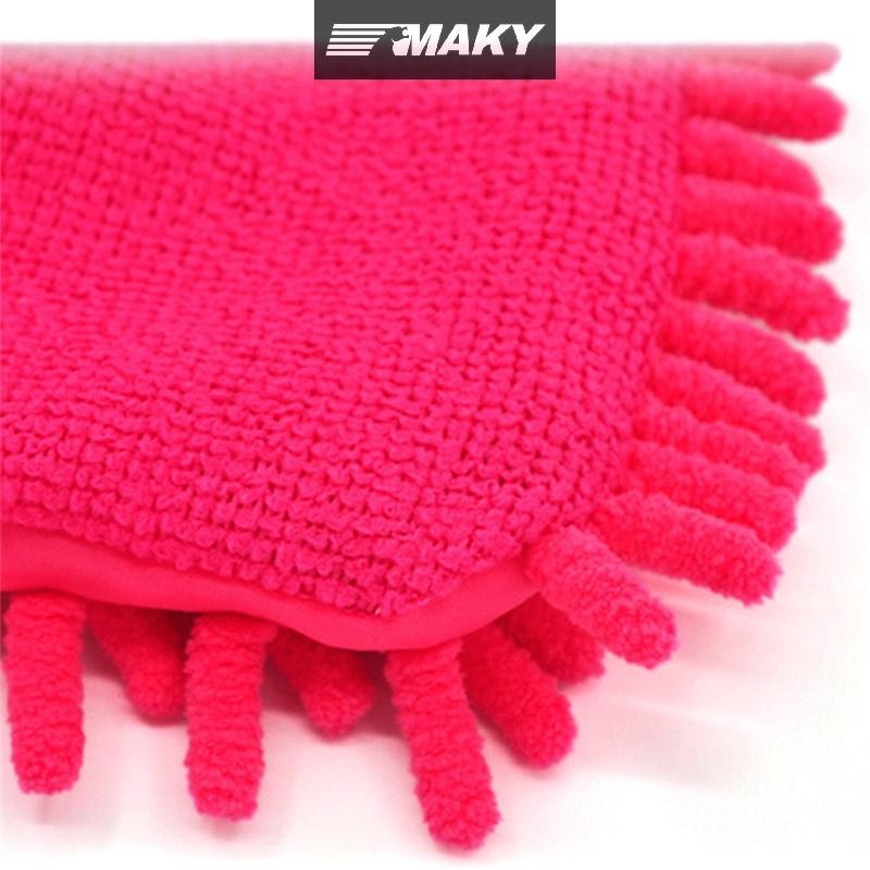 Newwellknownepic Good Auto Care 2 trong 1 Sợi siêu mịn Chenille Microfiber Rửa xe Găng tay Mitt Lưới mềm hỗ trợ để rửa xe và làm sạch VN
