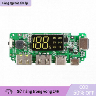 [COD] Mô-đun sạc dự phòng 18650 có LCD - Hỗ trợ cổng USB kép, Type-C, bảo vệ nhiệt, an toàn khi sử dụng