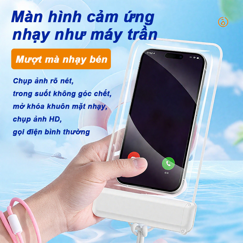 Túi Điện Thoại Chống Nước IPX8 Chống Mưa, Bao Đựng Trong Suốt Dùng Khi Bơi Lặn Du Lịch Ngoài Trời
