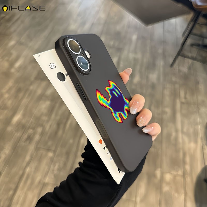 Dành Cho Meizu 21 Note 20 18 18X 17 16 Plus 16X 16S Note 16 Pro Luck 08 Ốp Điện Thoại Dễ Thương Ngộ nghĩnh Mèo Đáng Sợ Nhiều Màu Sắc Cầu Vồng Laser Hoạt Hình Đơn Giản Đen Mờ Vỏ Mềm Ốp Lưng