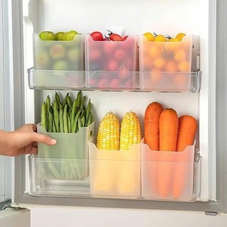 [ Mẫu mới ] Combo 3 hộp đựng thực phẩm trong suốt để cánh tủ lạnh, chất liệu nhựa siêu bền