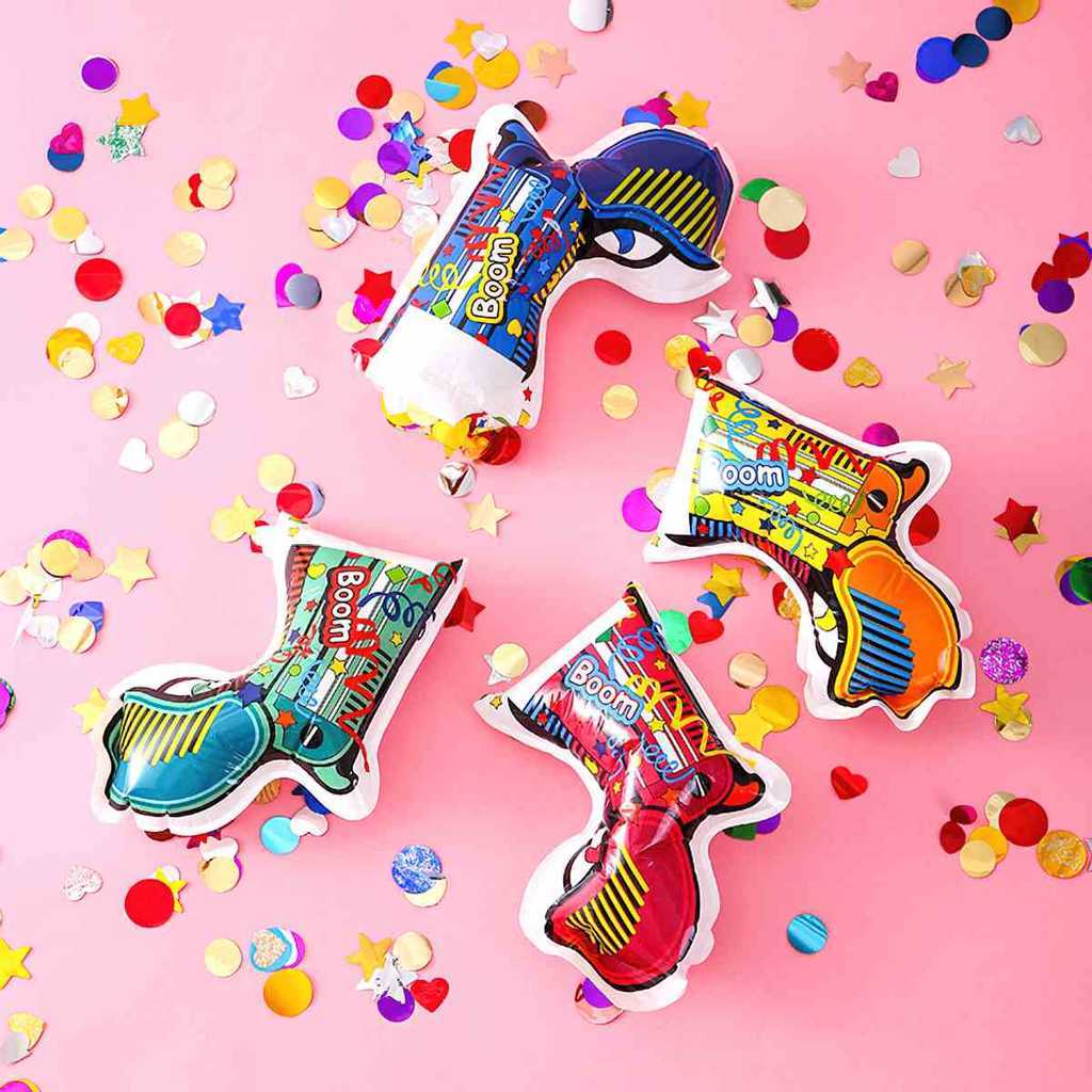 Combo 6 Súng bắn pháo hoa pháo giấy, súng bắn kim tuyến confetti vui nhộn chúc mừng sinh nhật lễ tết kỷ niệm