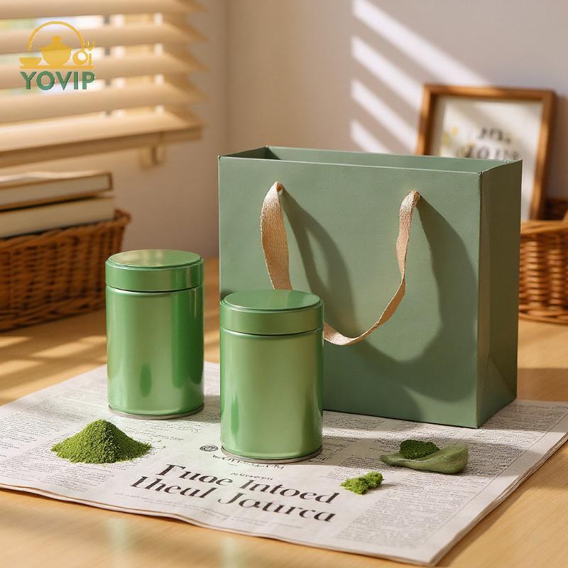 YOVIP Kín Hơi Trà Thiếc Hộp Đựng Lá Trà Matcha Kín Thực Phẩm Tổ Chức Trà Nhà Bếp VN