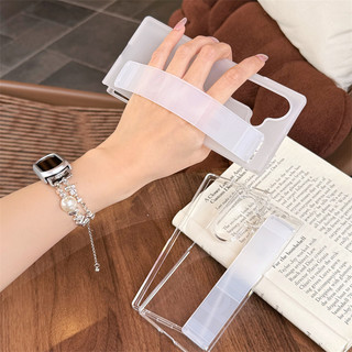 Ốp lưng cứng silicon mờ Samsung Galaxy Z Fold 7/6/5/4/3, dây đeo tay co giãn chống sốc