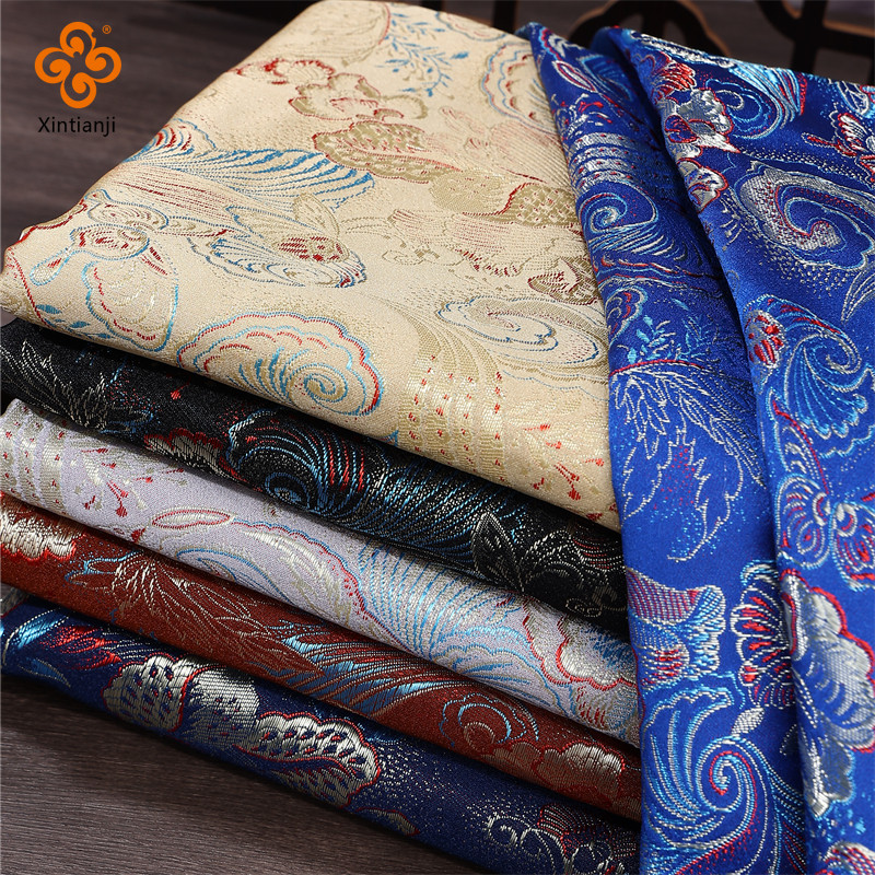 Hanfu Jacquard thổ cẩm phong cách Trung Hoa, kích thước 50x150cm, phù hợp may tự chế