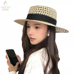 Mũ Rơm GILL, Mũ Chống Nắng Mùa Hè Vành Rộng Có Thể Điều Chỉnh, Mũ Chống Tia UV Pháp Thoáng Khí Đa Năng Cho Nữ
