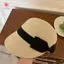 MJnmc Mùa Hè Mũ Rơm Cho Nữ Du Lịch Ngoài Trời Đi Biển Kỳ Nghỉ Mũ Vintage Nơ Mũ Bé Gái Pháp Flat Top Tấm Che Nắng Mũ Mới