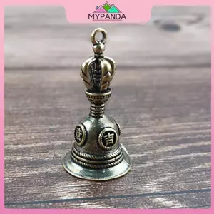 MYPANDA Đồng thau Thủ công mỹ nghệ Chuông gió Chuông gió Mặt dây chuyền chuông đồng DIY Móc chìa khóa.