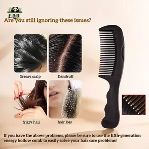 1 / 2 Cái Massage Chống Gàu Răng Rỗng Chống Tĩnh Điện Chống Dính Bàn Chải Tóc Báo Chí Chống Gàu Dầu Dụng Cụ Làm Sạch EMKK