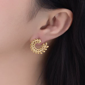 Hoa Tai nữ hình lá Aveline Muse mạ vàng cao cấp lấy cảm hứng thiên nhiên, dành cho đi làm đi chơi đi tiệc - DOJI