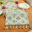 Thai| Người chạy bàn cổ điển, Người chạy bàn hoa Jacquard có viền tua rua, Phụ kiện ăn uống trang trí, Người chạy bàn phong cách cổ điển cho bàn ăn, đám cưới, tiệc tùng và bộ đồ gia đình