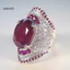 Một thế giới| Lấp Lánh Kẻ Sọc Giả Đá Ruby Nhẫn Đính Hôn Ban Nhạc Nữ Trang Sức