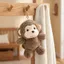 QEARY Sang Trọng Khỉ Móc Khóa, Thú Nhồi Bông PP Mô Phỏng Búp Bê Khỉ, Dành Cho Trẻ Em Búp Bê Mềm 18cm Hoạt Hình Khỉ Nhồi Bông Mặt Dây Chuyền Trẻ Em & Người Lớn