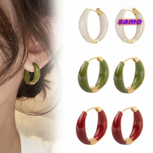 SAMO Tối Giản Bông Tai, Bông Tai Vòng Tròn Phong Cách Vòng Tròn Nhẹ, Kết Cấu Dầu Nhỏ Giọt Thiết Kế Tròn Bông Tai Thời Trang Mặc Hàng Ngày