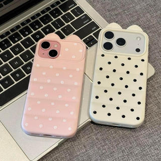 Ốp lưng nhựa mềm áo lông vũ tai gấu cartoon, chống va đập bền lâu iPhone 12/13/14/15/16 Pro Max