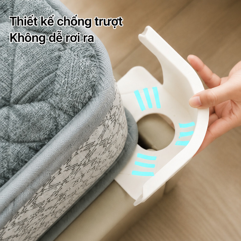 Set 4 Kẹp giữ ga giường vô hìn, Kẹp cố định ga giường chống trượt, Thanh cố định ẩn hình đẹp mắt hơn