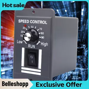 Belleshopp Belleshopp Bộ điều khiển tốc độ động cơ HURRISE DC12-60V 20A Bàn chải DC Bộ điều chỉnh ngược ổn định và chuyển tiếp Dòng điện áp dụng nằm trong khoảng 10A
