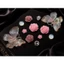 Set Charm Bướm Pha Lê Hoa Hồng San Hô Resin Cao Cấp – Crystal Butterfly Coral Rose Luxury Collection