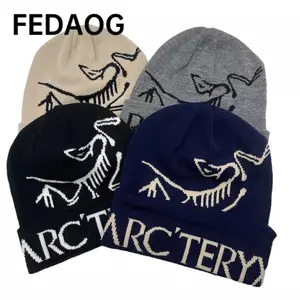 Mũ dệt kim ren FEDAOG, Mũ beanie phong cách Hip-hop, Unisex Rotundity Word Bird Mũ beanie ấm áp đa năng vào mùa thu đông
