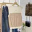 Áo yếm sọc lụa băng Pháp mùa hè Phong cách mỏng Vai trang trọng Slim-fit Chic có thể mặc bên trong bên ngoài không tay dệt kim hàng đầu cho nữ