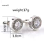 Một thế giới| Thời trang sáng bóng Kim cương giả nam Cuff Liên kết Áo sơ mi dự tiệc cưới Vòng khuy măng sét