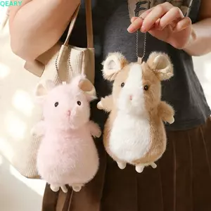 QEARY Fancy Rat Đồ chơi sang trọng, Động vật hoạt hình Cuddly Nhồi bông mềm cho thú cưng Chuột Plushie, Kawaii Mini Xám Trắng Nâu Lông Tơ 18cm Chuột Mặt dây chuyền sang trọng Sinh nhật