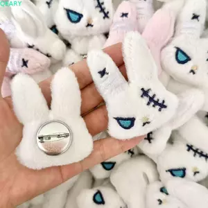QEARY Gothic Bunny Móc Khóa, Trâm Cài Thỏ Sang Trọng Mini Dễ Thương, Thời Trang Sáng Tạo Mềm Mại Di Động Halloween Móc Khóa Tiệc