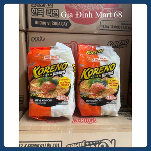 100 Gói Mì KORENO JUMBO VỊ KIM CHI ( 1 Thùng )