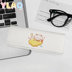 Hộp đựng kính từ tính hình mèo hoạt hình dễ thương Thiết kế thực phẩm Hộp đựng kính mắt di động để sử dụng hàng ngày