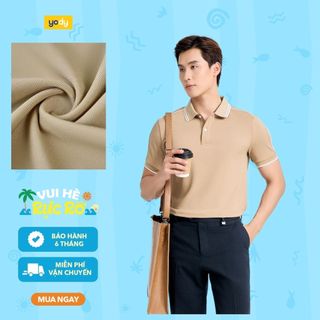 Áo polo nam Yody bo kẻ cổ trẻ trung năng động khử mùi hôi co giãn thoải mái APM7219 MCPO25A222