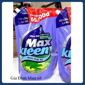 Thùng 3 Túi Nước Giặt Xả Maxkleen 3,8Kg Hương Huyền Diệu/ Hoa Nắng/ Sớm Mai