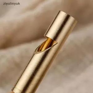 Ziyulinyuk Mini Chống Nước Nhà Thơ Dụng Cụ Đồng Nguyên Chất Handmade Mặt Dây Chuyền Thiết Bị Sinh Tồn Còi Trọng Tài Whisle Móc Khóa Đồng Còi VN