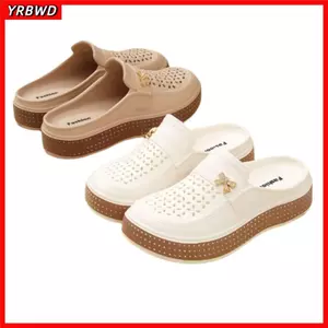 YRBWD Nữ Clogs, Dép Mùa Hè Thoáng Khí Đế Dày, Giày Đi Biển Mềm Nhẹ Đơn Giản Cho Trong Nhà Ngoài Trời