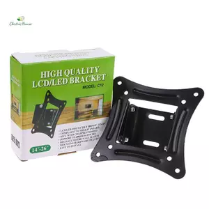 1 Bộ Giá đỡ TV 14-27Inch Màn hình LED LCD Giá treo tường Braet Bảng điều khiển phẳng cố định Khung TV Hỗ trợ góc nghiêng 15 độ w / Vít mới
