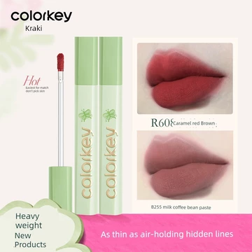 son bóng lì lâu trôi son bóng Colorkey Kolaqi HelloKitty Co-Branded Air Lip Glaze Velvet Matte Mirror Peach Lipstick