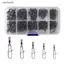 Ziyulinyuk 100 cái / hộp Đầu nối câu cá bằng thép không gỉ Pin 4 # 6 # 8#10#12# Vòng bi lăn xoay với phụ kiện thu hút móc câu cá VN